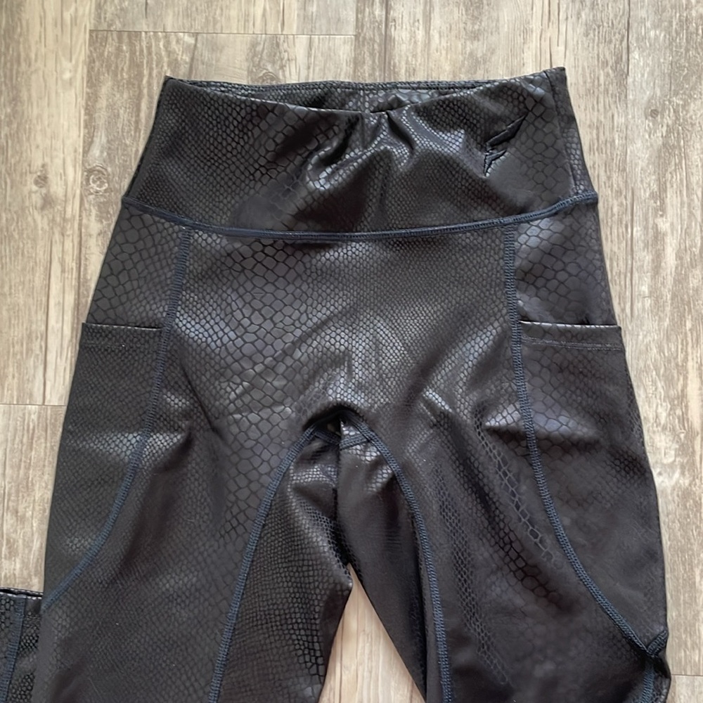 Last Chance! Flag Nor Fail python set. Shorts and high neck bra - Picture 5 of 6